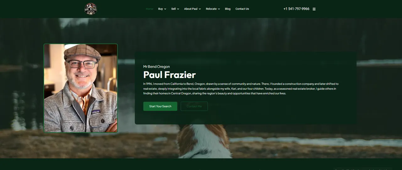 Paul Frazier real estate website preview